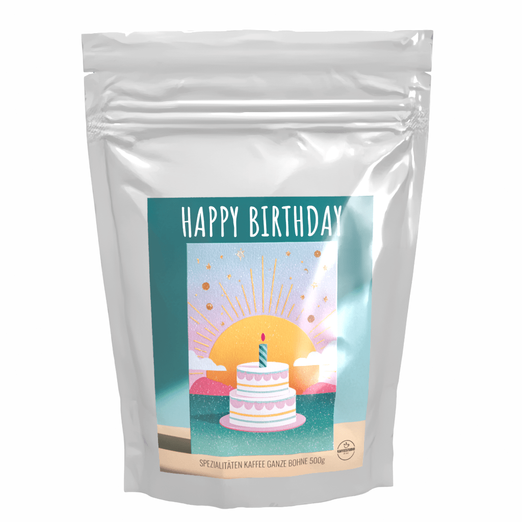 Geschenk Kaffee 'HAPPY BIRTHDAY Motiv 3' - Premium Kaffeebohnen - Kaffeestudio Shop