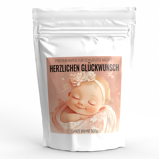 Geschenk Kaffee 'BABY GIRL' - Premium Kaffeebohnen