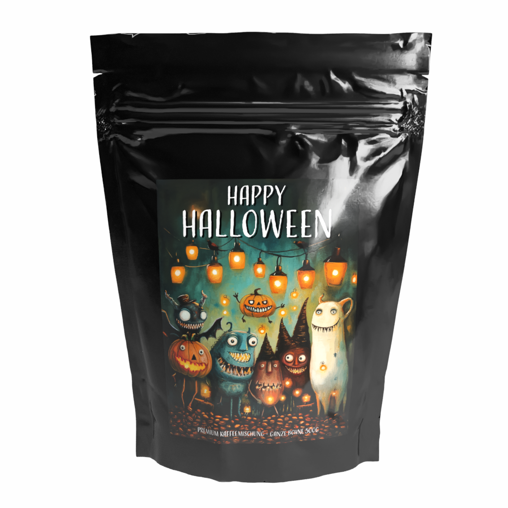 Geschenk Kaffee 'HAPPY HALLOWEEN Motiv 1' - Premium Kaffeebohnen