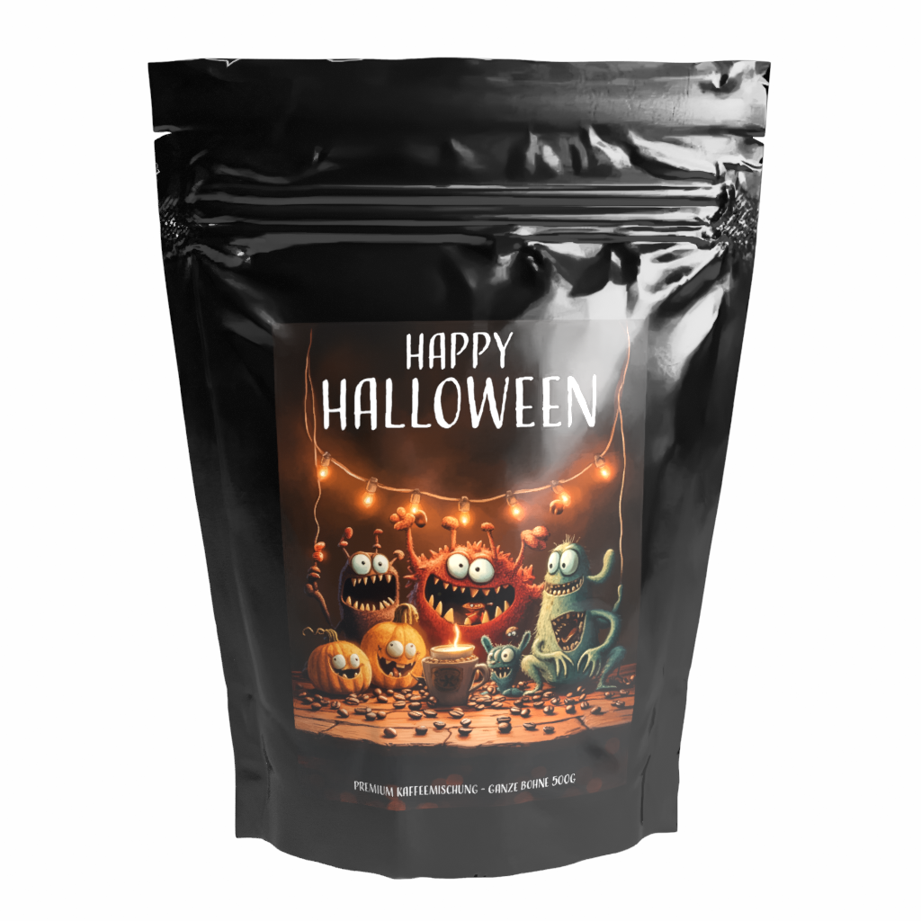 Geschenk Kaffee 'HAPPY HALLOWEEN Motiv 2' - Premium Kaffeebohnen