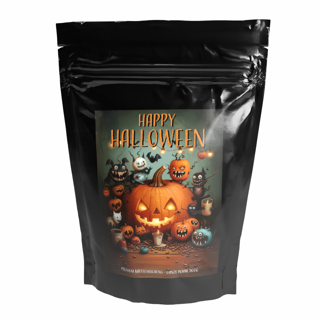 Geschenk Kaffee 'HAPPY HALLOWEEN Motiv 4' - Premium Kaffeebohnen