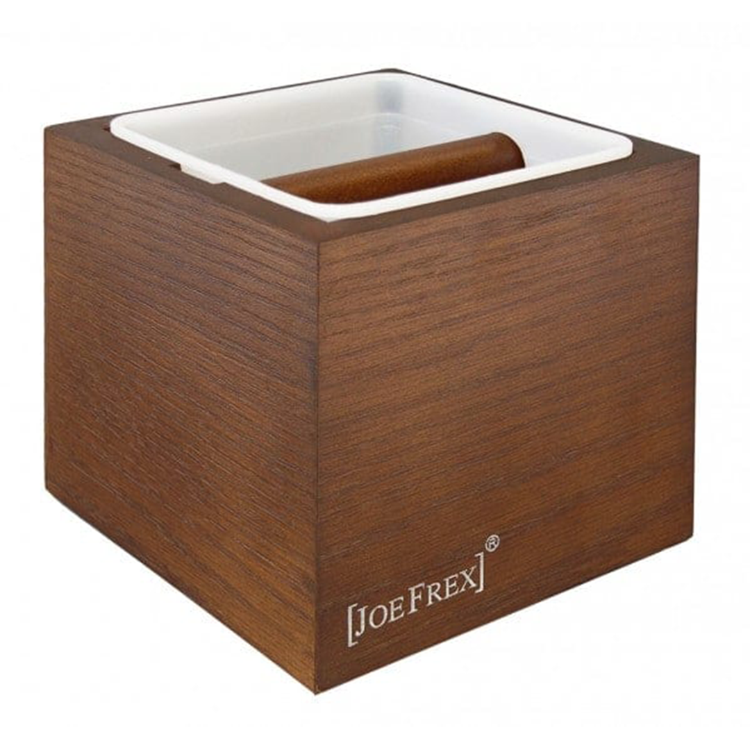 Joe Frex wooden coffee grounds container