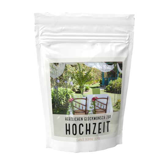 Geschenk Kaffee 'HOCHZEIT' - Premium Kaffeebohnen