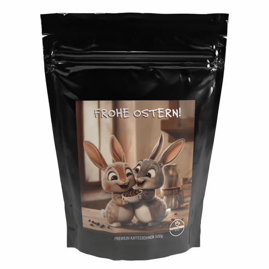 Geschenk Kaffee 'FROHE OSTERN' Motiv 3 - Premium Kaffeebohnen - Kaffeestudio Shop